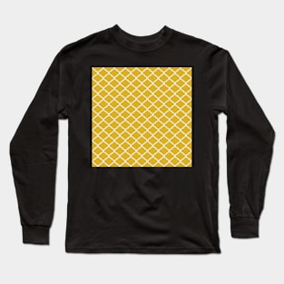 Big Quatrefoil Cream Mustard Long Sleeve T-Shirt